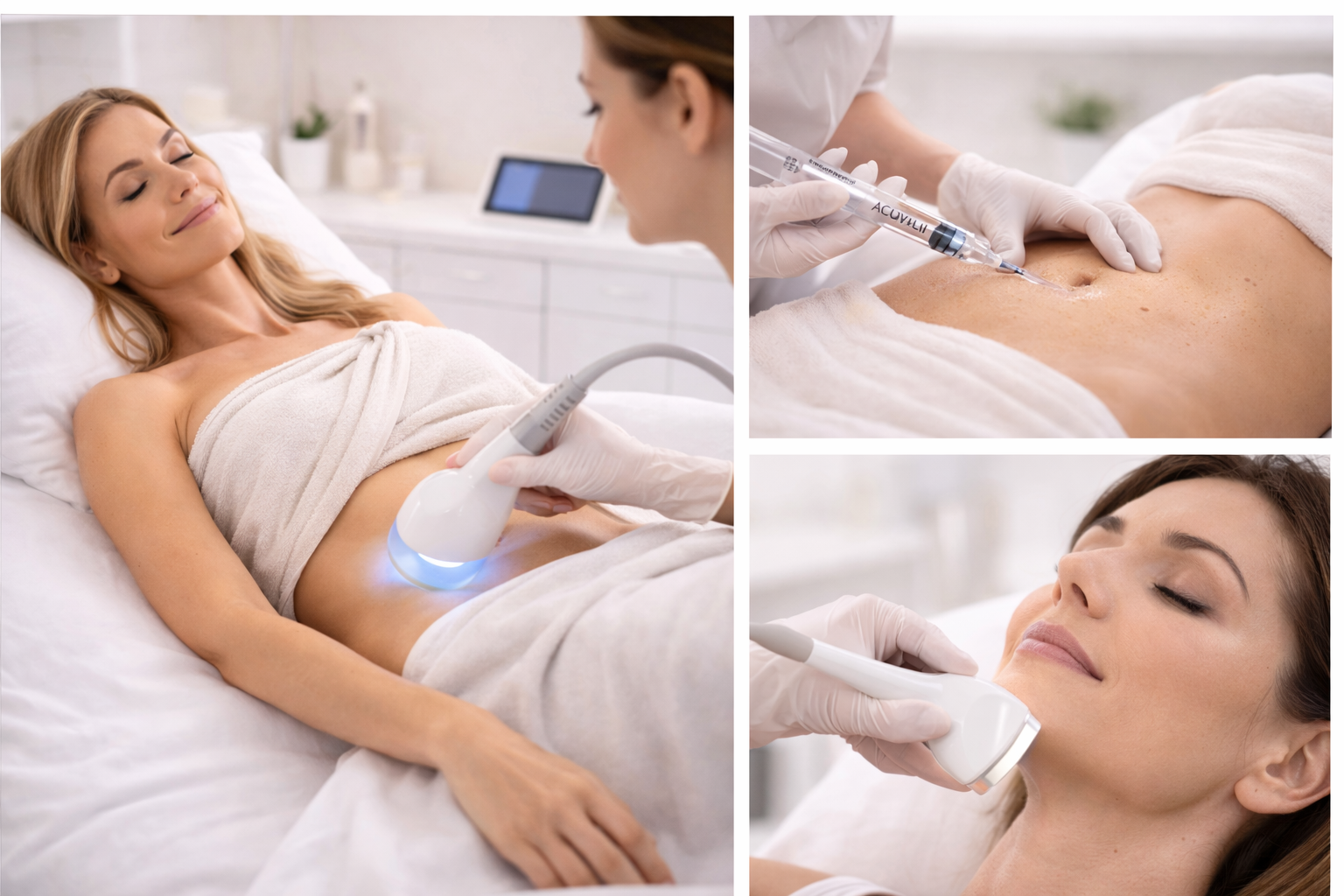 Collage of body contouring treatments
